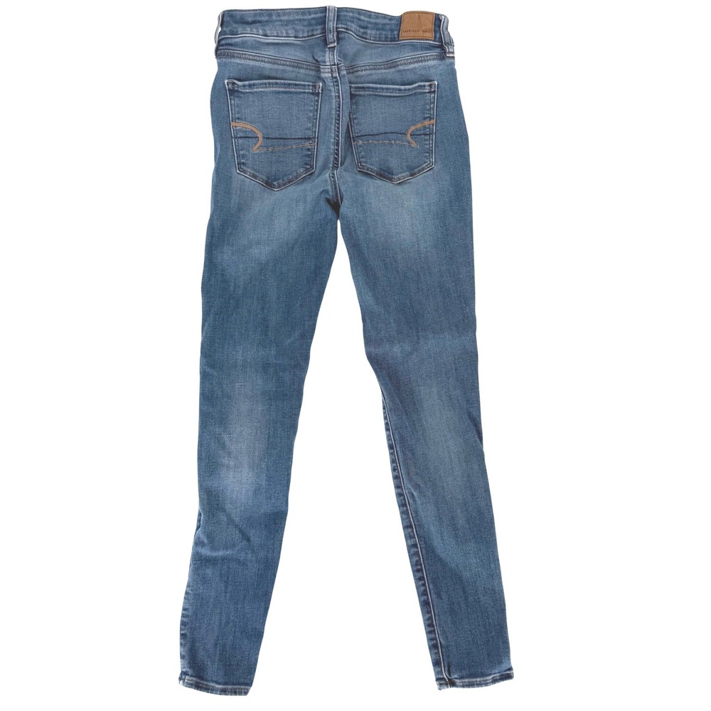 American Eagle Outfitters Womens Skinny Jeans Next Level Stretch Denim Size 4 - Picture 3 of 12